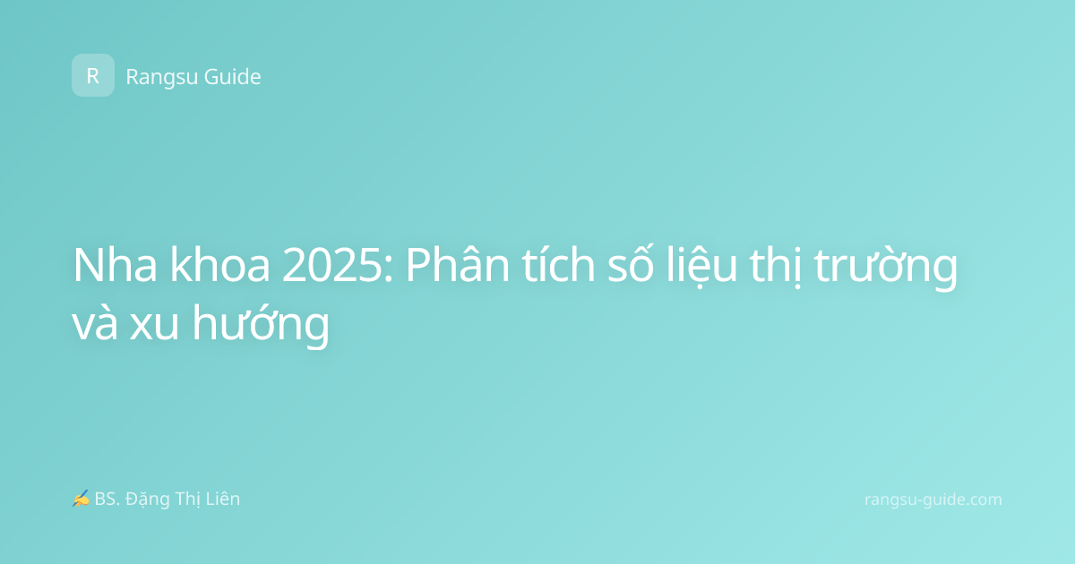 Nha khoa 2025: Phân tích số liệu thị trường và xu hướng