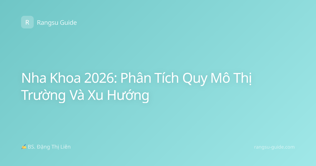Nha Khoa 2026: Phân Tích Quy Mô Thị Trường Và Xu Hướng