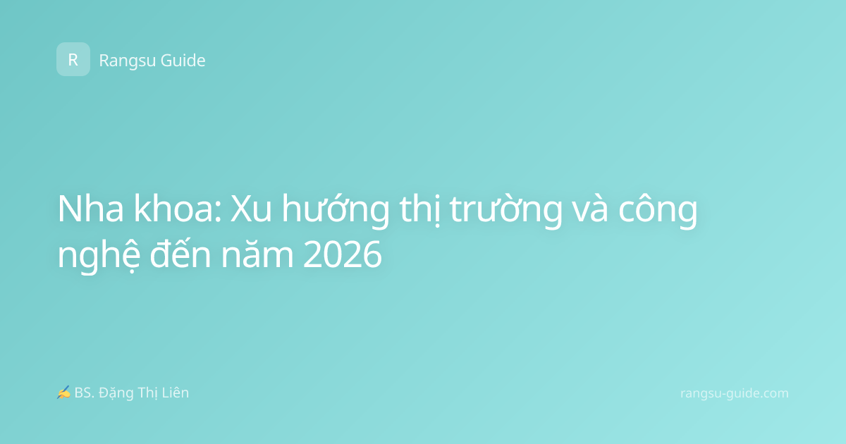 Nha khoa: Xu hướng thị trường và công nghệ đến năm 2026
