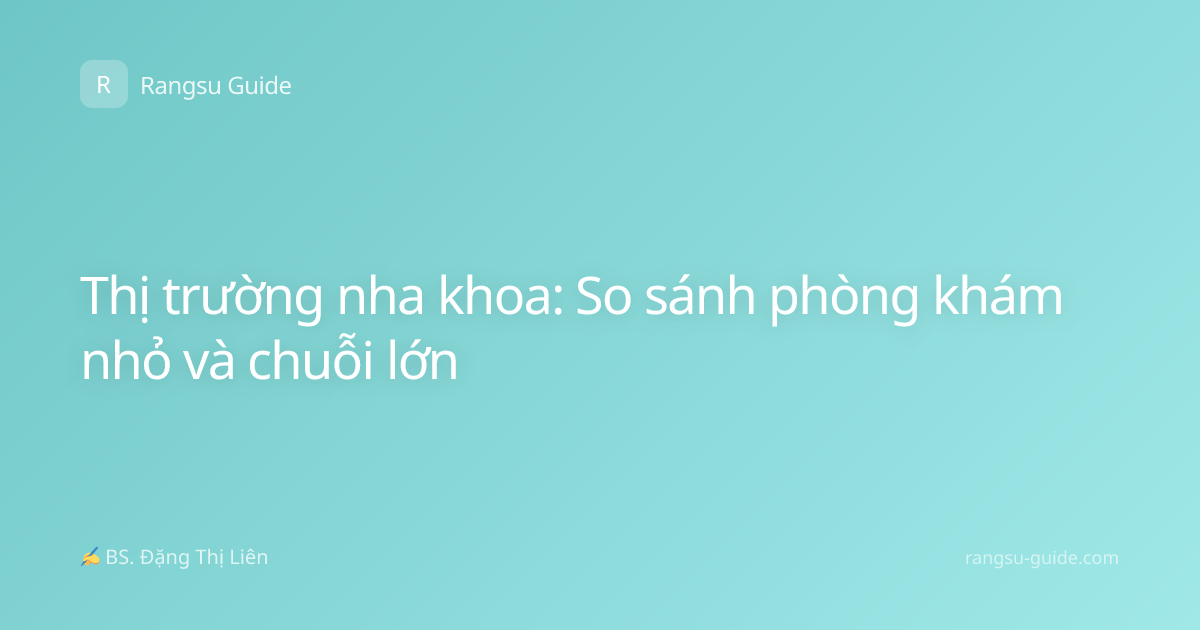 Thị trường nha khoa: So sánh phòng khám nhỏ và chuỗi lớn